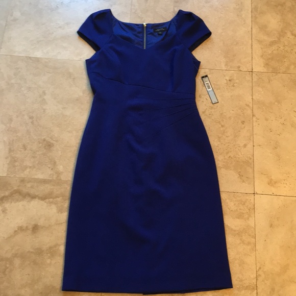 TAHARI NWT Cobalt Blue Dress - Picture 2 of 11